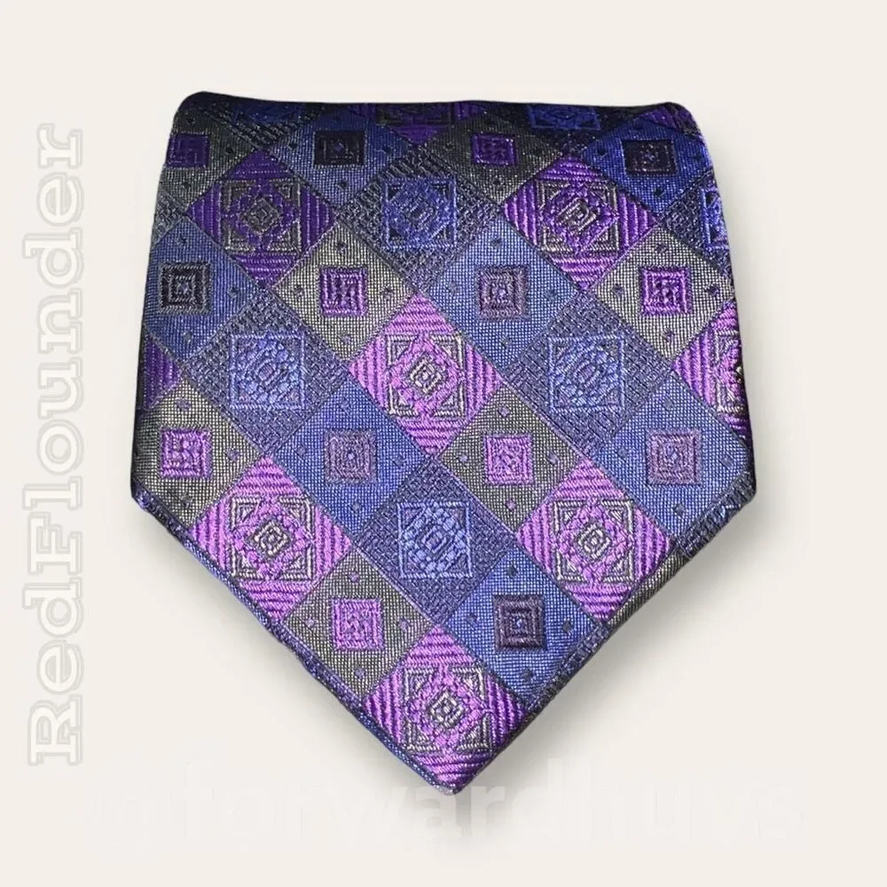 Karl Lagerfeld Art Deco Style Necktie - Vintage Geometric Design